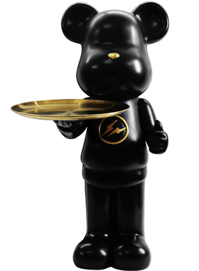 轻奢白色熊形装饰摆件