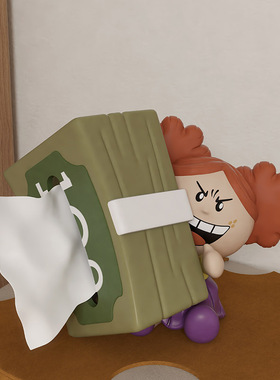 2026新款高级感创意轻奢高档卡通纸巾盒家居客厅桌面抽纸盒子摆件