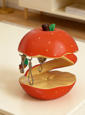 创意苹果造型可爱桌面收纳盒摆件