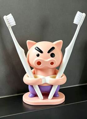 卡通可爱呆萌家居床头柜桌面大容量ipad笔架收纳办公桌位笔筒摆件