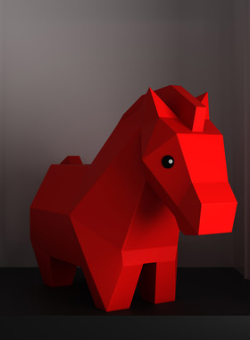 马年吉祥物客厅开业装饰