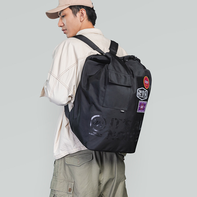 iMipack多功能双肩包男女机能抽绳背包斜挎大容量篮球头盔包两用,淘宝优惠券,粉丝福利购,淘宝优惠卷