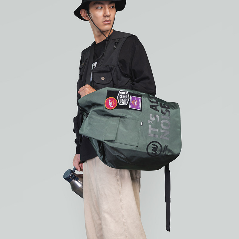 iMipack多功能双肩包男女机能抽绳背包斜挎大容量篮球头盔包两用,淘宝优惠券,粉丝福利购,淘宝优惠卷