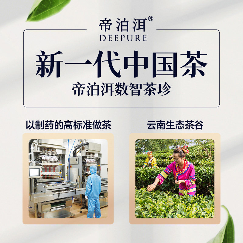 帝泊洱糯香普洱茶珍10支装速溶茶粉冷泡即溶0糖0脂办公室便携茶包