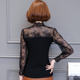 Lace Modal Stand Collar Hollow Sleeve Long Sleeve Bottoming T-Shirt