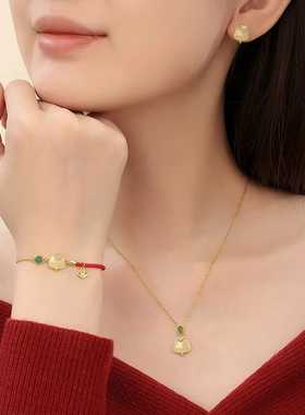 原创如意萌蛇手链女纯银复古国潮风新中式和田玉生肖蛇年红绳手绳