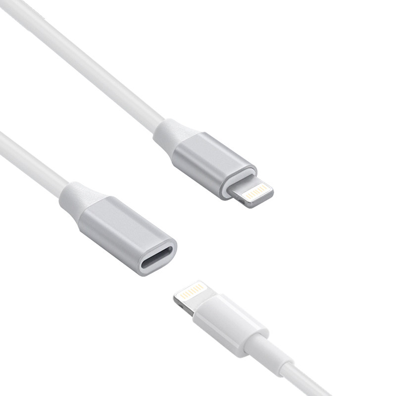 适用苹果iphone手机ipad平板延长线lightning接口公对母转接充电数据线传输HDMI音视频耳机大疆灵眸PD快充U盘