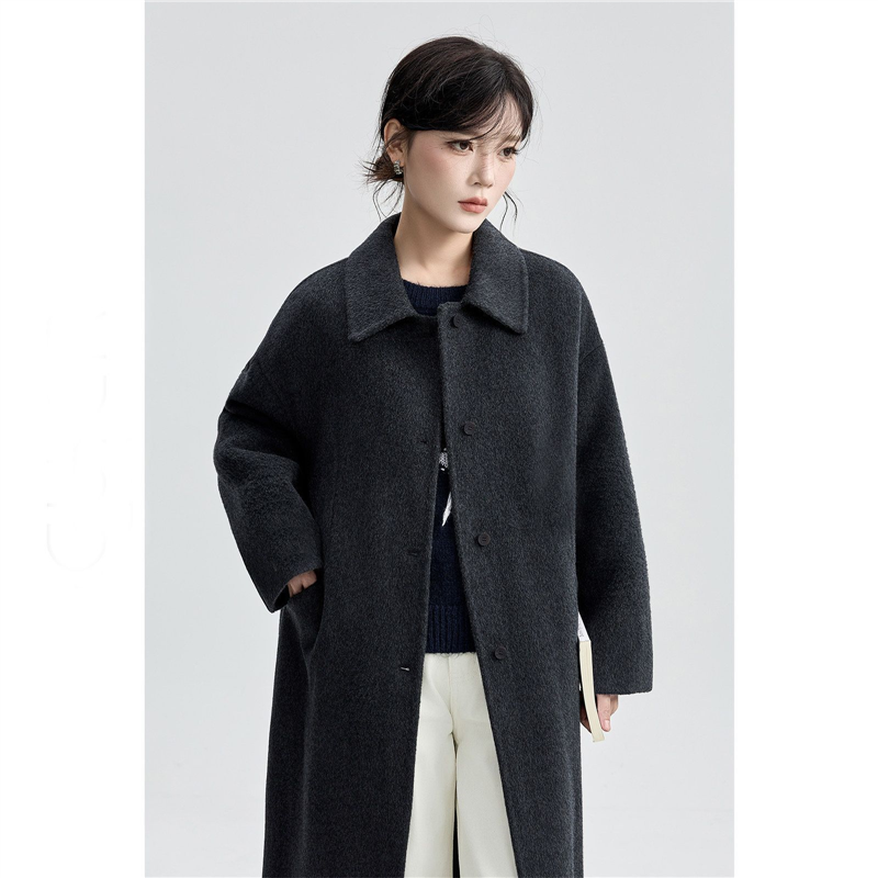 时尚百搭2025秋冬季羊绒外套女高级感中长款双面羊毛呢子大衣,淘宝优惠券,粉丝福利购,淘宝优惠卷