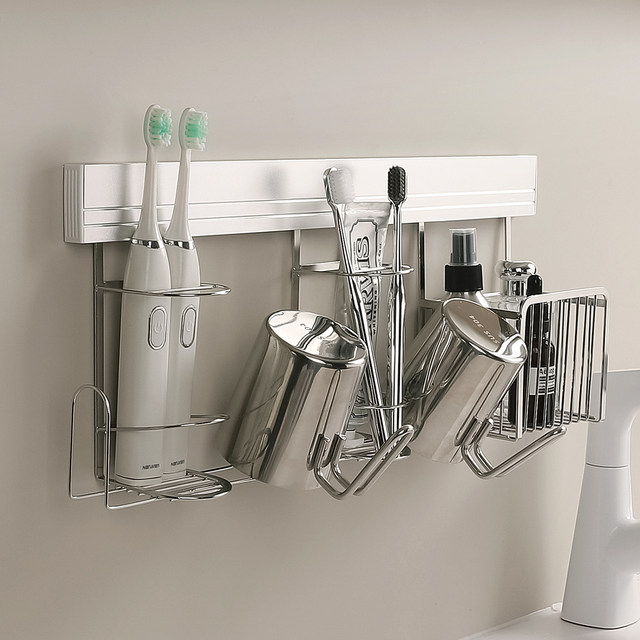 Ins style stainless steel storage toothbrush holder mouthwash cup
