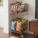 Movable multi-layer snack storage rack