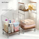 Removable laundry basket trolley storage rack