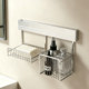 Wall mounted stainless steel soap dish storage rack
