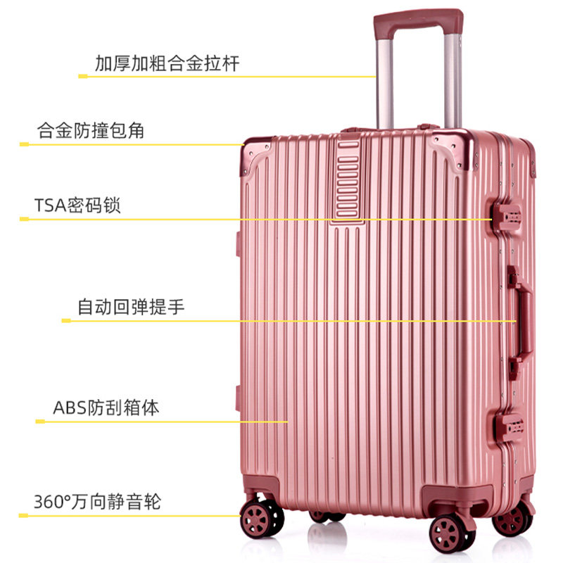 女20寸密码皮箱子学生26网红拉杆箱 狼小姐旅行箱