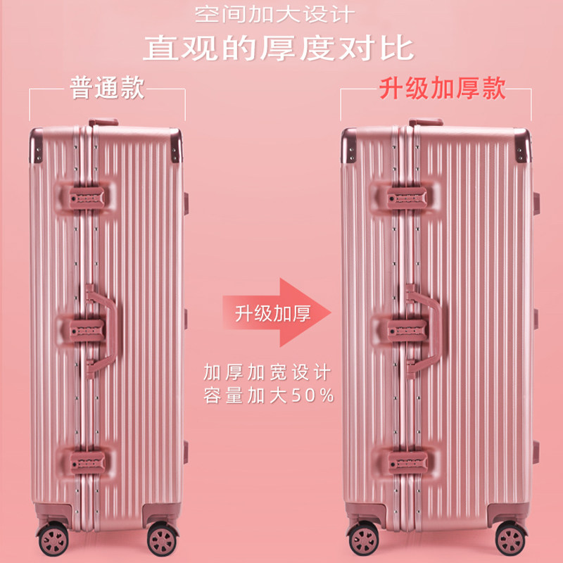 女大容量32寸复古密码箱旅行箱子 狼小姐旅行箱