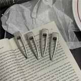 Металлическая брендовая заколка для волос, простой и элегантный дизайн