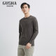 Gusha Light Luxury Tencel Round Neck Letter Printed Sweater
