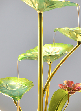 风水轮招财流水喷泉装饰摆件桌面客厅循环水乔迁新居礼品开业礼物