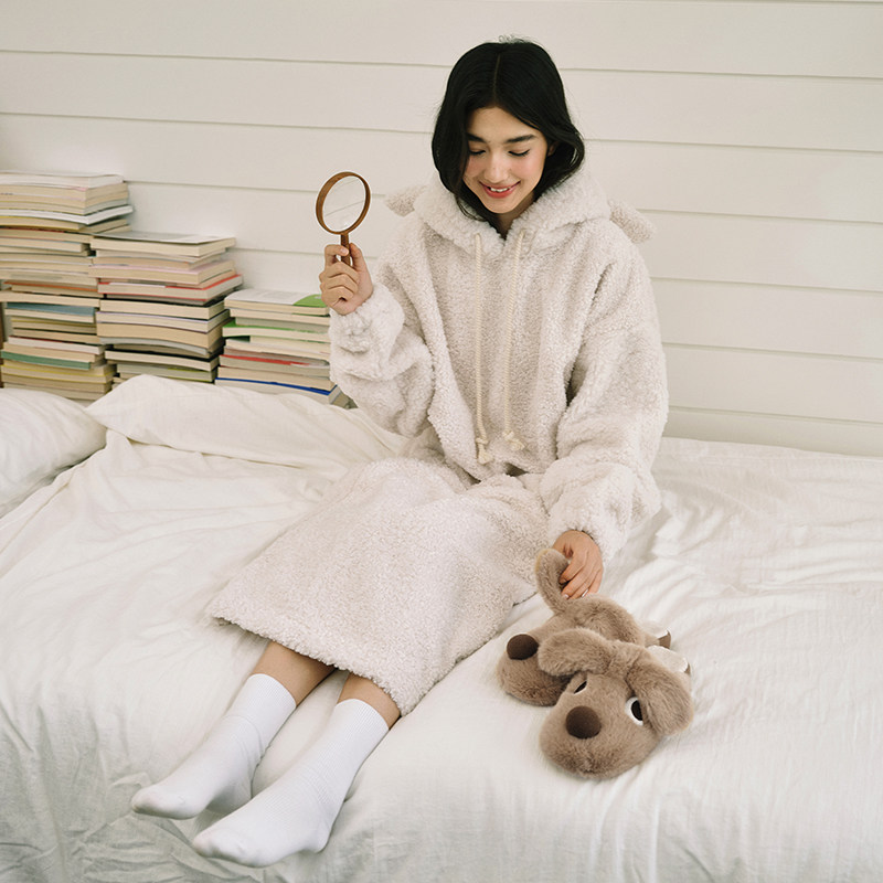 朴西长耳狗可爱情侣棉拖鞋女秋冬家居室内加绒保暖毛毛拖鞋可拆卸,淘宝优惠券,粉丝福利购,淘宝优惠卷