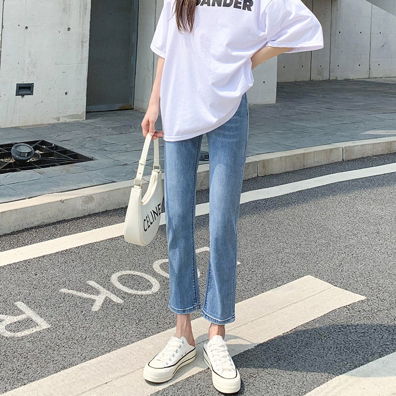 2023年春秋新款小个子烟管牛仔裤 prepfix牛仔裤