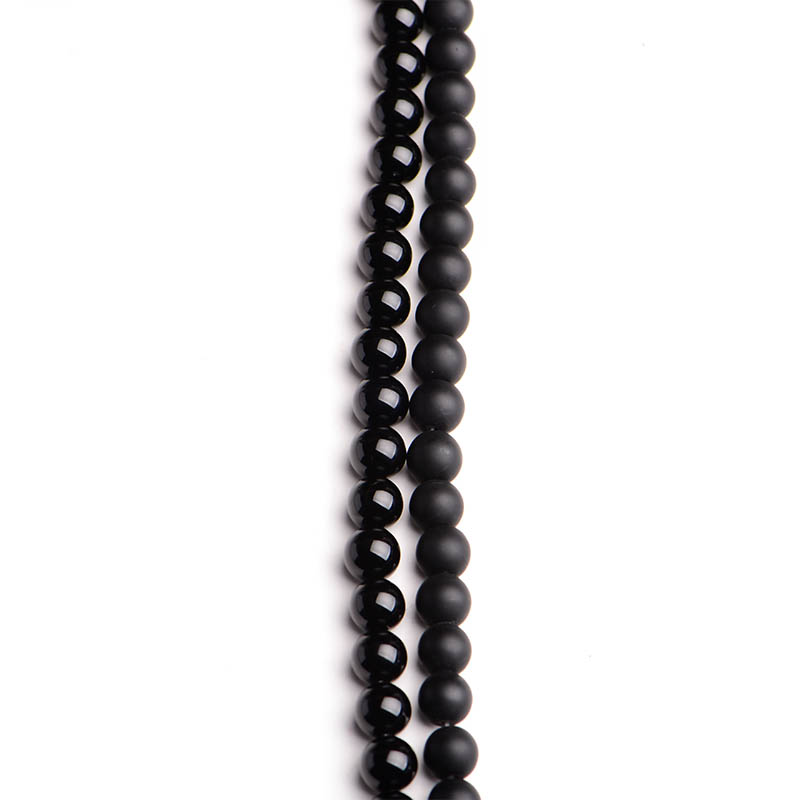 DIY饰品配件材料 天然黑玛瑙半成品串珠散珠子2-18MM - 图3