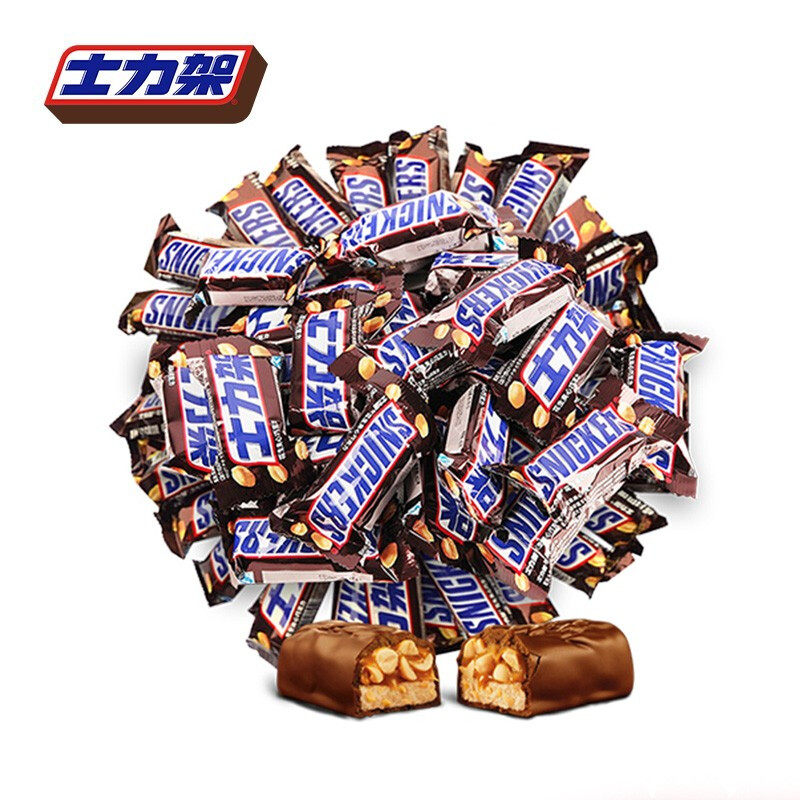 临期特价德芙士力架花生夹心实惠装 崇涵食品夹心巧克力