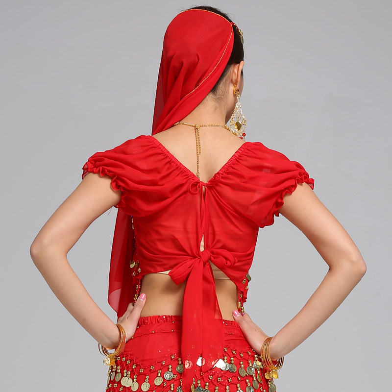 印度舞服装女生演出服西域风情成人肚皮舞跳印度舞的衣服雪纺套装,淘宝优惠券,粉丝福利购,淘宝优惠卷