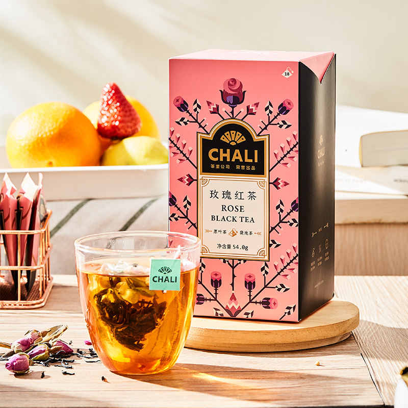 CHALI 玫瑰红茶花茶食品级重瓣红玫瑰花草茶叶茶里公司出品茶包,淘宝优惠券,粉丝福利购,淘宝优惠卷