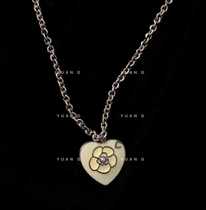 jennie the same medieval necklace with a small fragrance mountain tea flower vintage peach heart lock bone chain loving chain sweater chain