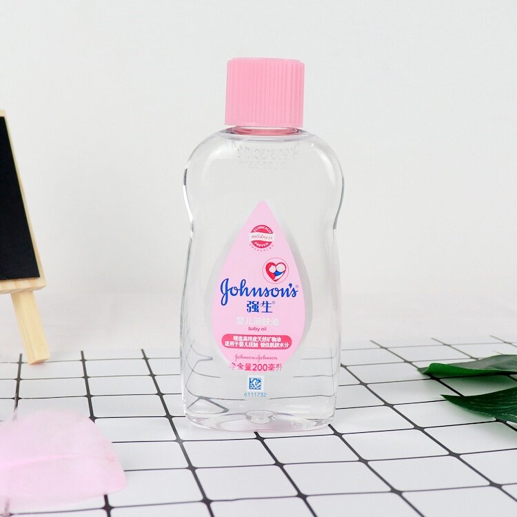 强生婴儿油宝宝按摩油抚触油润肤油 百娇居家日用按摩油