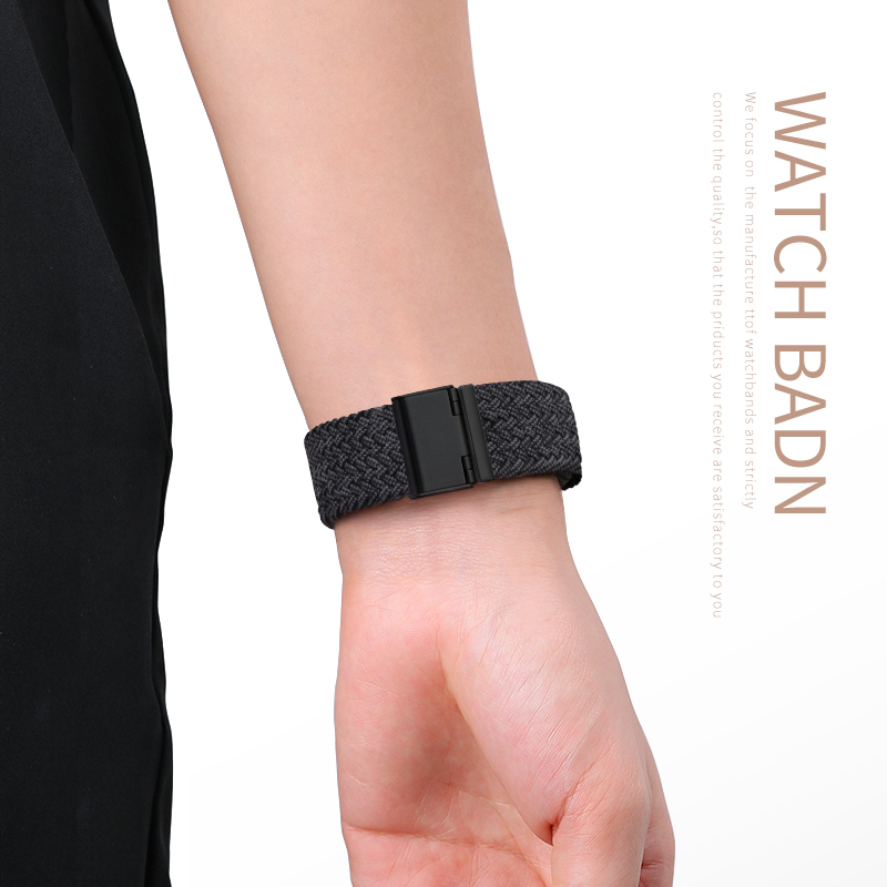 适用华为gt4表带fit3编织gt5尼龙gt2表带gt3pro新款watch3磁吸gs3i荣耀e手表magic智能s2小米s1运动男女22mm