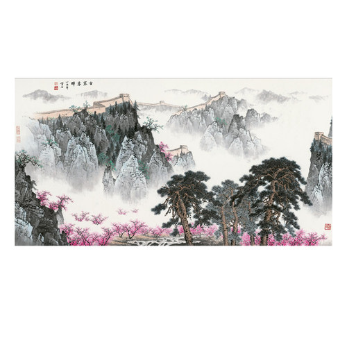 古塞春晖白雪石长城国画水墨山水画中式客厅装饰挂画微喷宣纸画心 - 图3