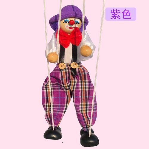 儿童提线小木偶鸵鸟拉线手工娃娃木偶怀旧幼儿园益智玩具圣诞节 - 图2
