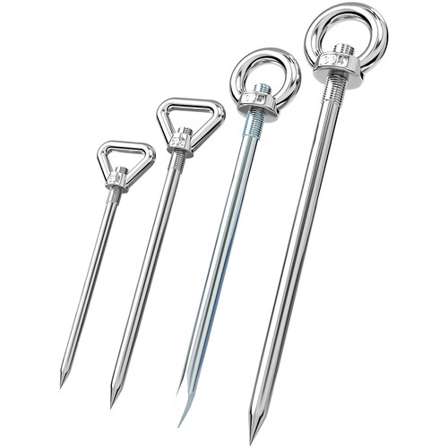 野外帐篷钉营钉 拴狗桩360度旋转户外 加粗不锈钢拴狗钉 宠物地钉 - 图3