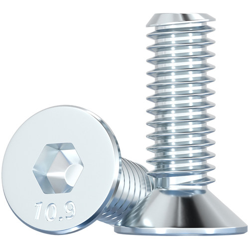 10.9级镀锌沉头内六角螺丝螺钉DIN7991平头螺栓MM3M4M5M6M8M10M12 - 图3