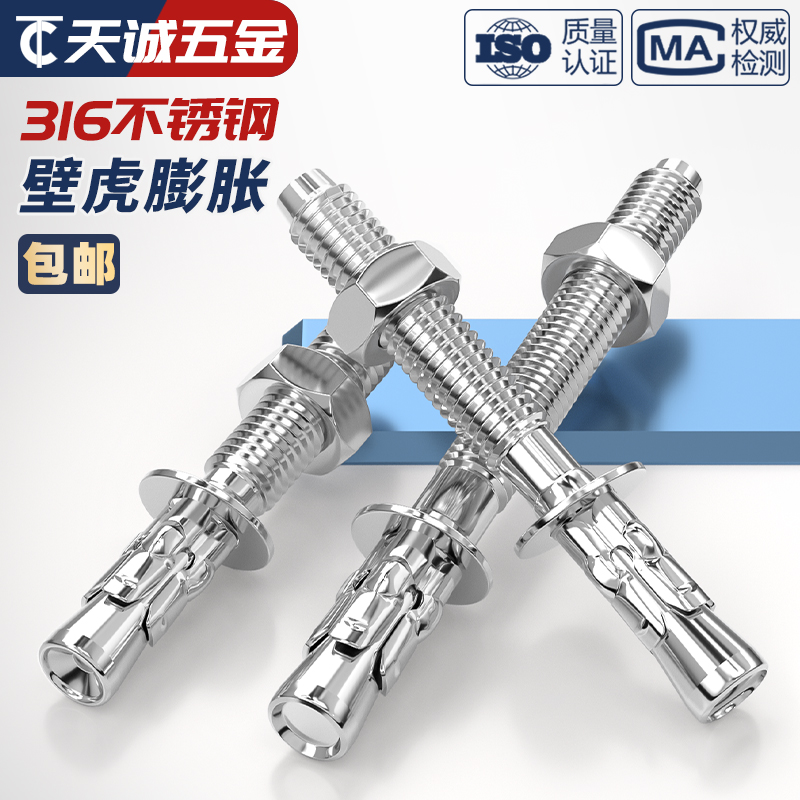 国标316不锈钢车修壁虎膨胀螺丝电梯专用拉爆螺栓M6M8M10M12M16mm - 图1