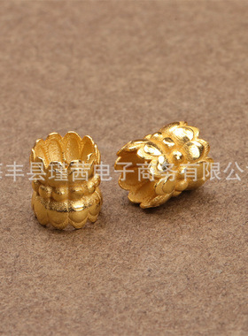S925银三通佛塔配件金刚铃杵配饰文玩树籽猴头银饰diy串珠材料