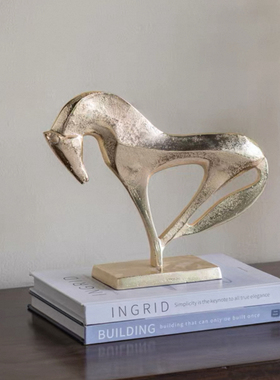 ABHOUSE印度进口铝质马装饰摆件