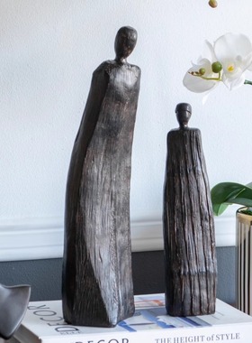 树脂仿枯木客厅佛像玄关摆件