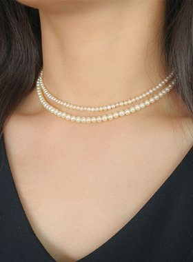 terra淡粉珍珠项链高级轻奢礼物