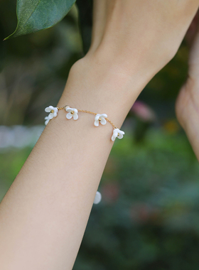 彩彩李桂花骨瓷手链情人节礼物