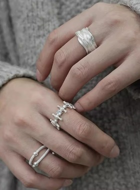 一寸十里非遗花丝工艺纯银戒指