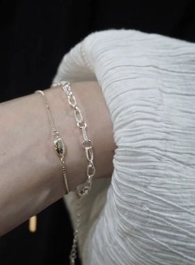 一寸十里手工新中式小众纯银手链