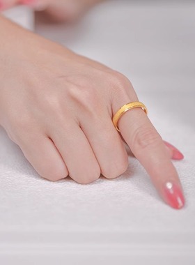 三生三世满天星戒指古法素圈