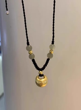 小胖福项链金包银吊坠
