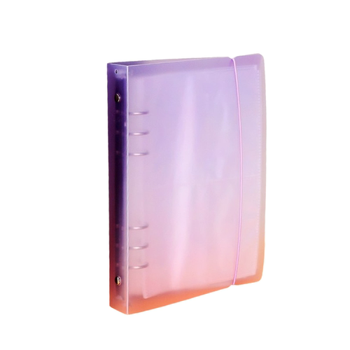 韩国wannathis彩色半透明A5活页6孔绑带外壳手账本相片小卡册封套 - 图3