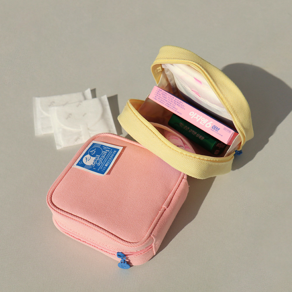 韩国bfancy糖果色大容量方形旅行化妆包女卫生棉包防震数码收纳包,淘宝优惠券,粉丝福利购,淘宝优惠卷