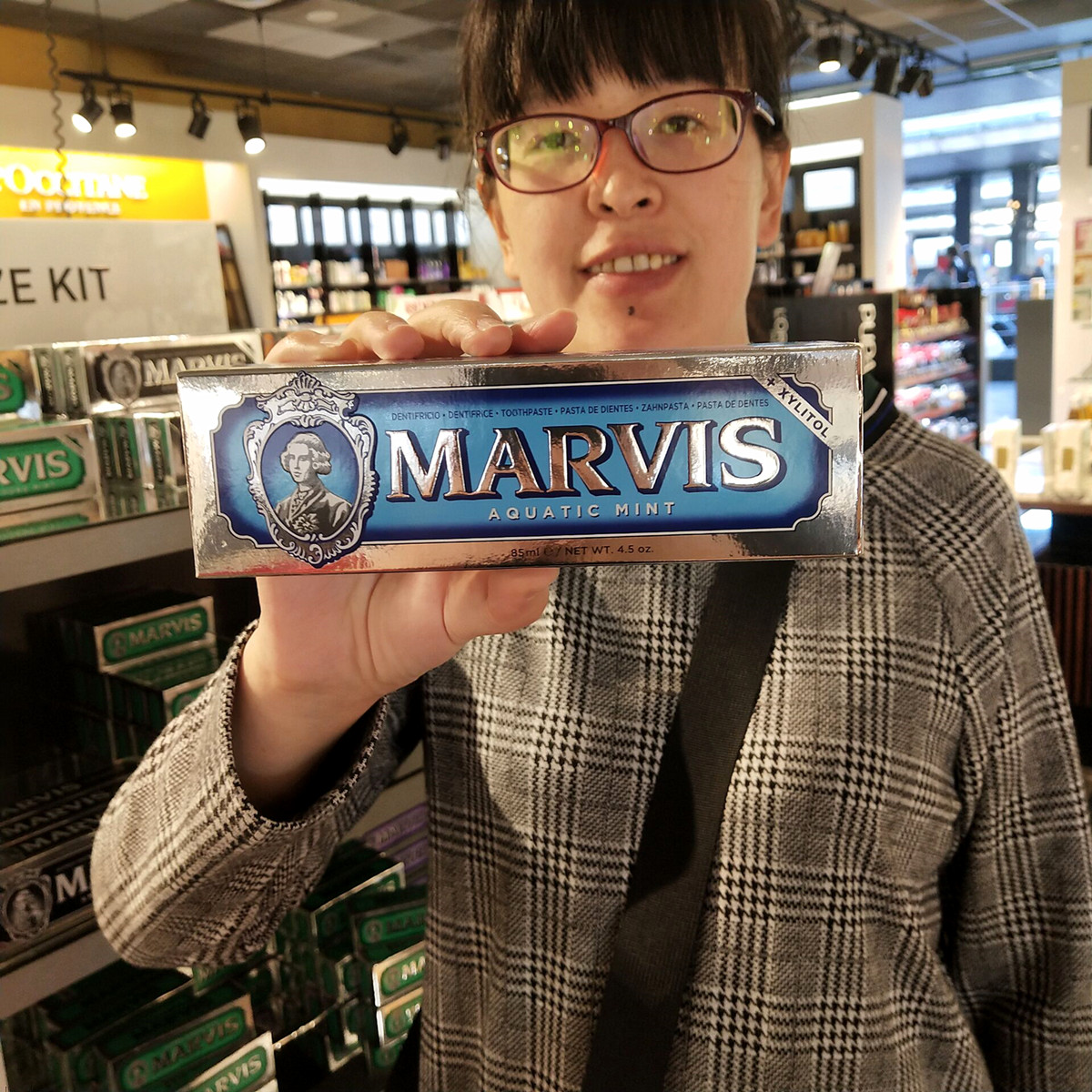 正版義大利原裝進口防蛀Marvis瑪爾斯85ml藍色海洋薄荷牙膏瑪爾仕