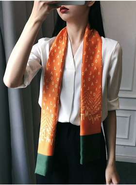 洋气长条小丝巾女韩版百春秋