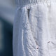 Furuishihou Original Elastic Waist Breathable Linen Cropped Pants