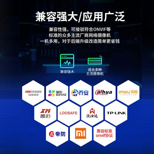 海康威视硬盘录像机4路8路16路非POE监控主机网络NVR 7804N-Q1/R2 - 图0